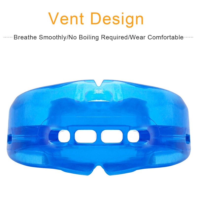 Coolrunner Double Braces Mouth Guard, Sports Athletic Mouth Guards Youth Mouthguard for Upper and Lower Teeth Protection Required for Youth, Teenager and Adults (Blue) (Blue) - Image 3